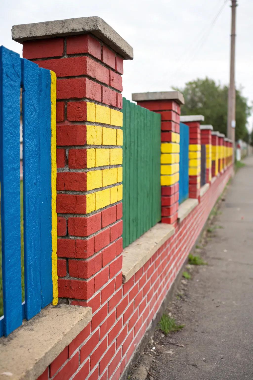 Chromatic partitioning infuses a spirited, striking assertion to masonry surrounds.