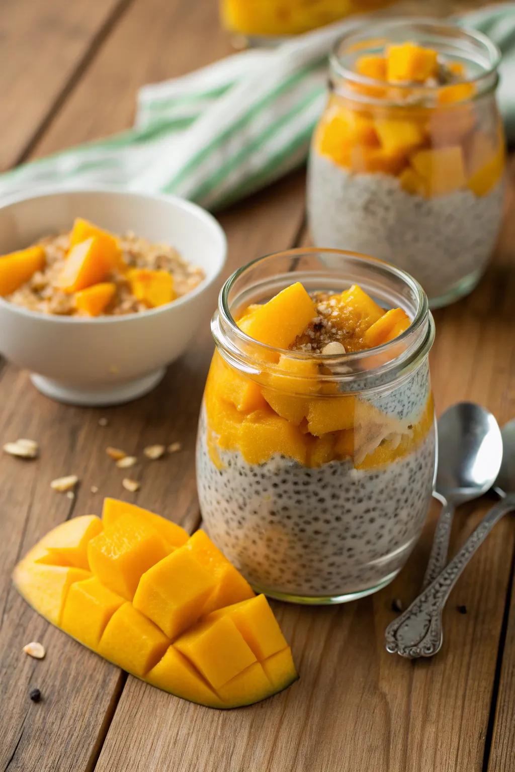 Exotic fruit seed mix that adds a tropical essence.