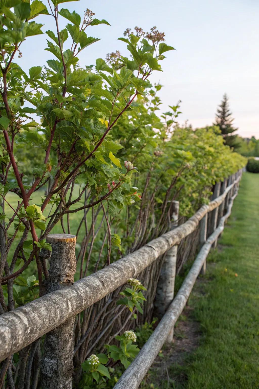 Bark shrub adds texture and charm to your border.
