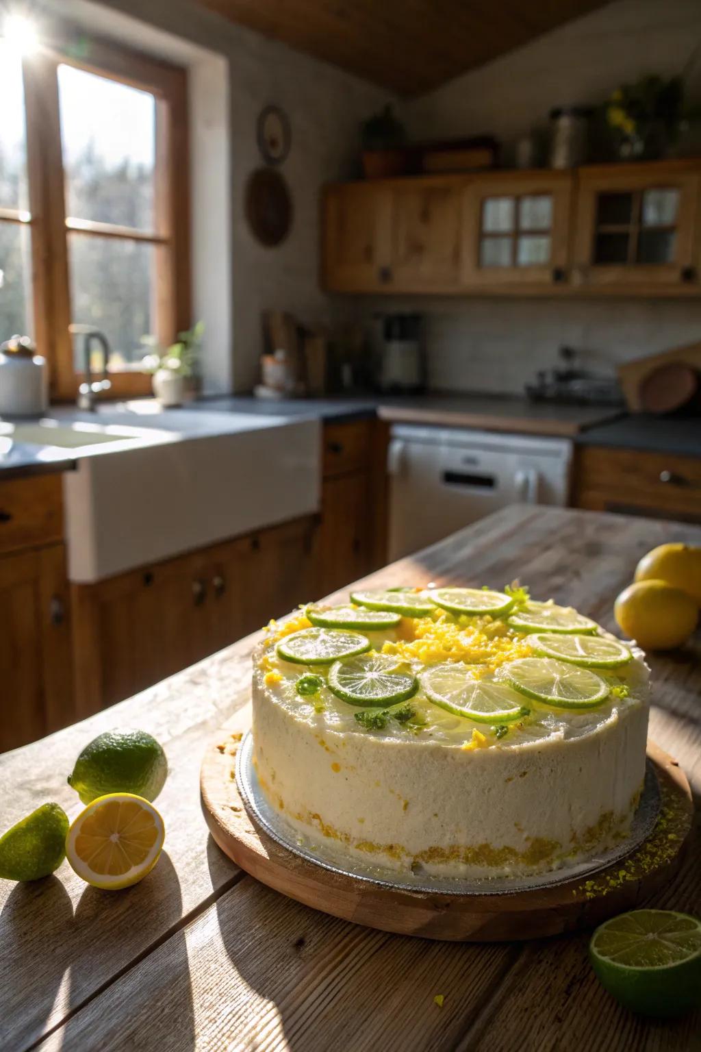 A zesty citrus splash cake that’s full of zest and flavor.