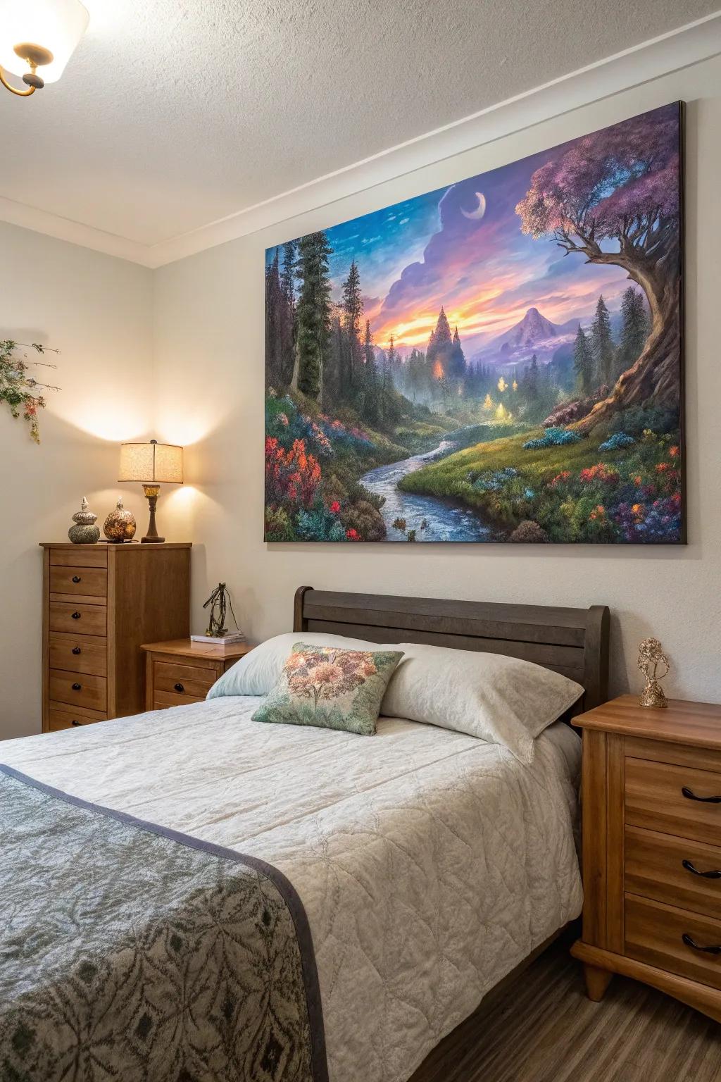 Ignite imagination through a fantasy landscape piece.