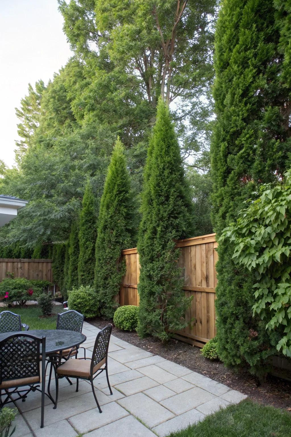 Fast-growing trees are a natural and enduring privacy solution.