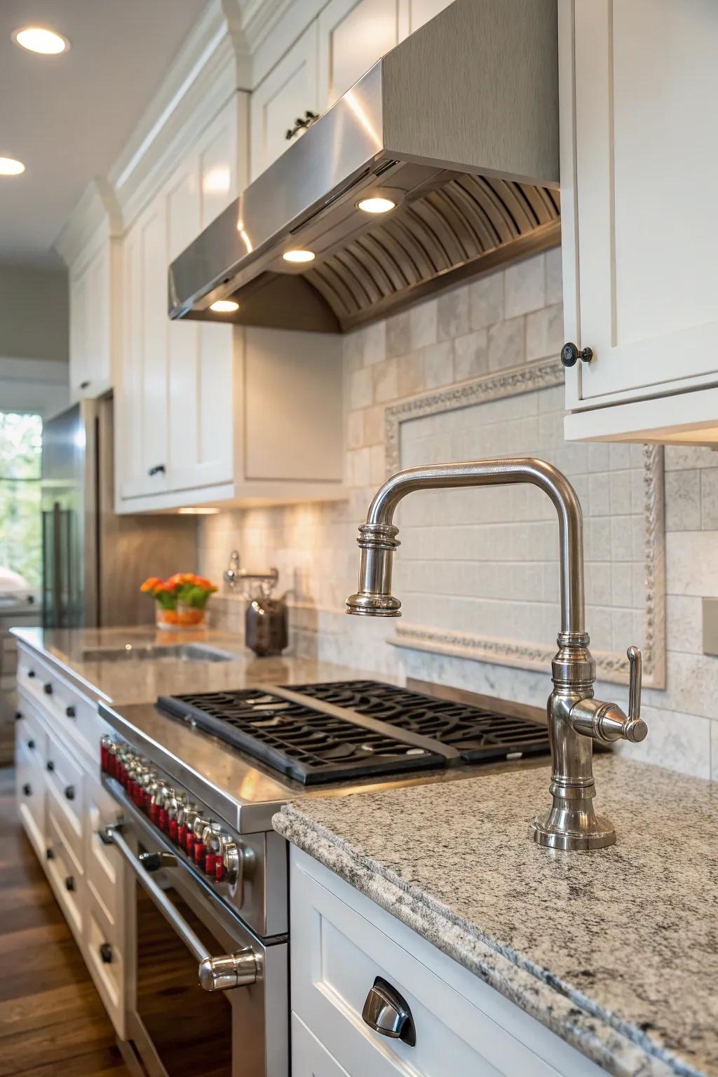 A practical water spigot enhancing your cooking routine.