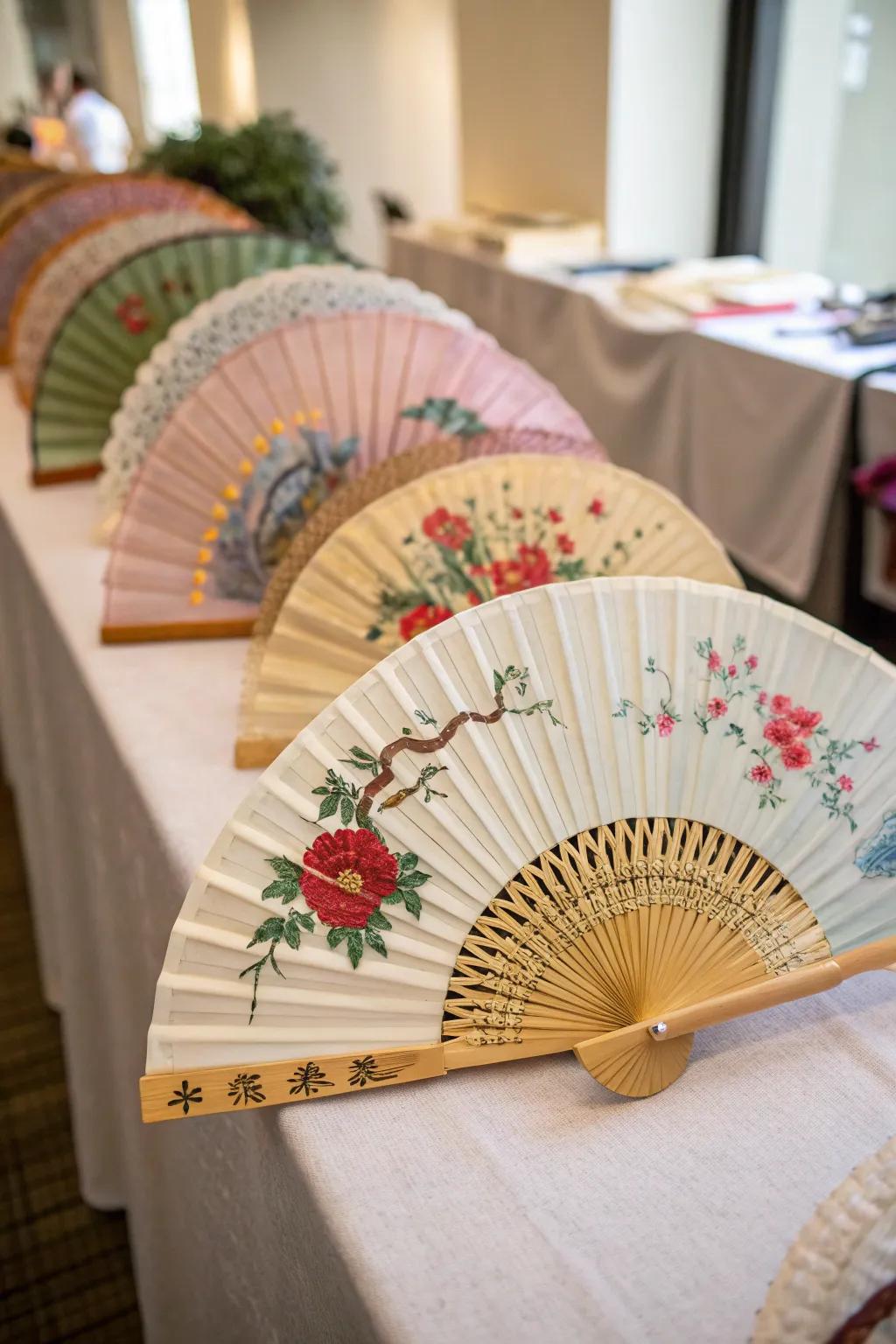 Elegant Chinese lights serve as charming wedding keepsakes.