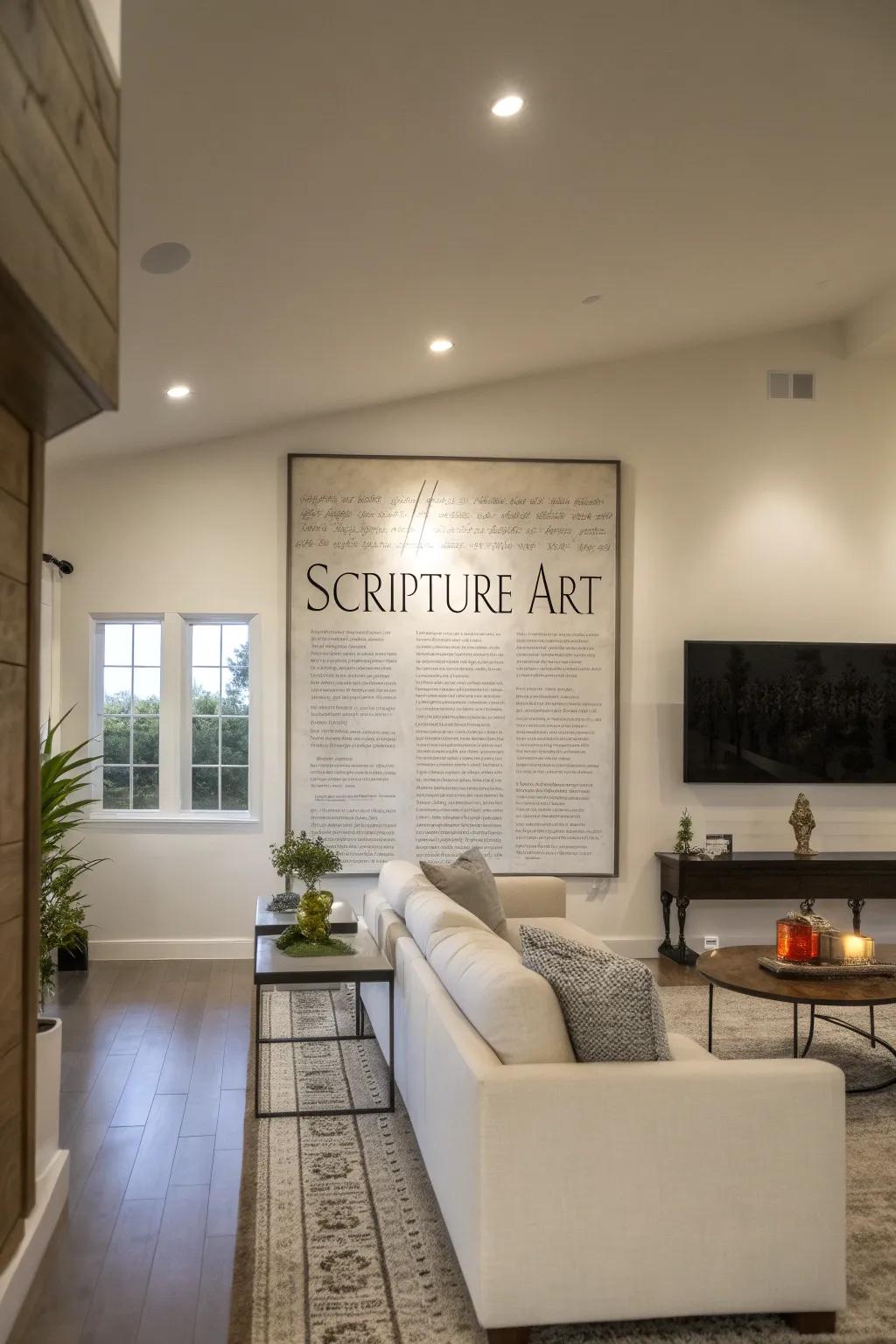 Large art helps turn belief into a grand statement.