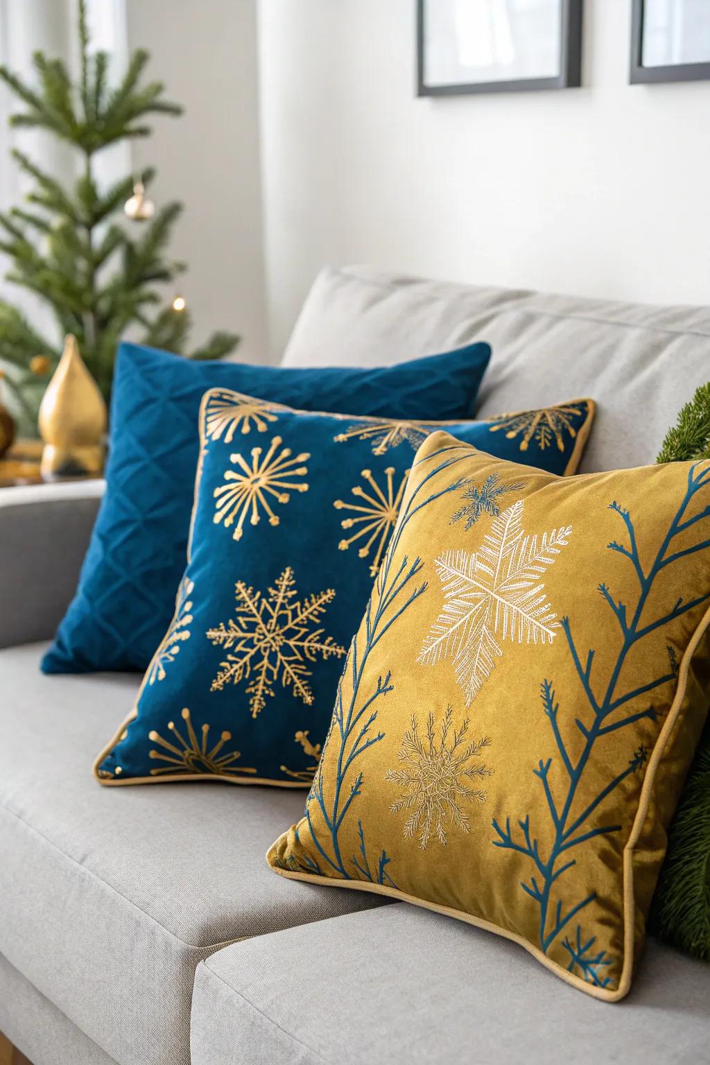 Vibrant colors creating a striking holiday declaration.