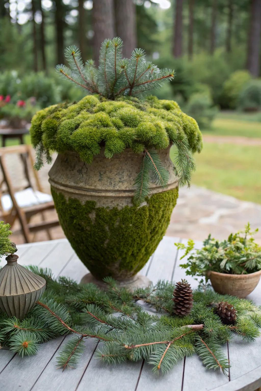Earthy elegance: vegetation carries a revitalizing green perception indoors.