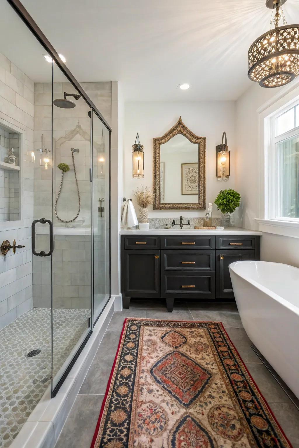 Pairing contemporary and traditional elements for a unique style.