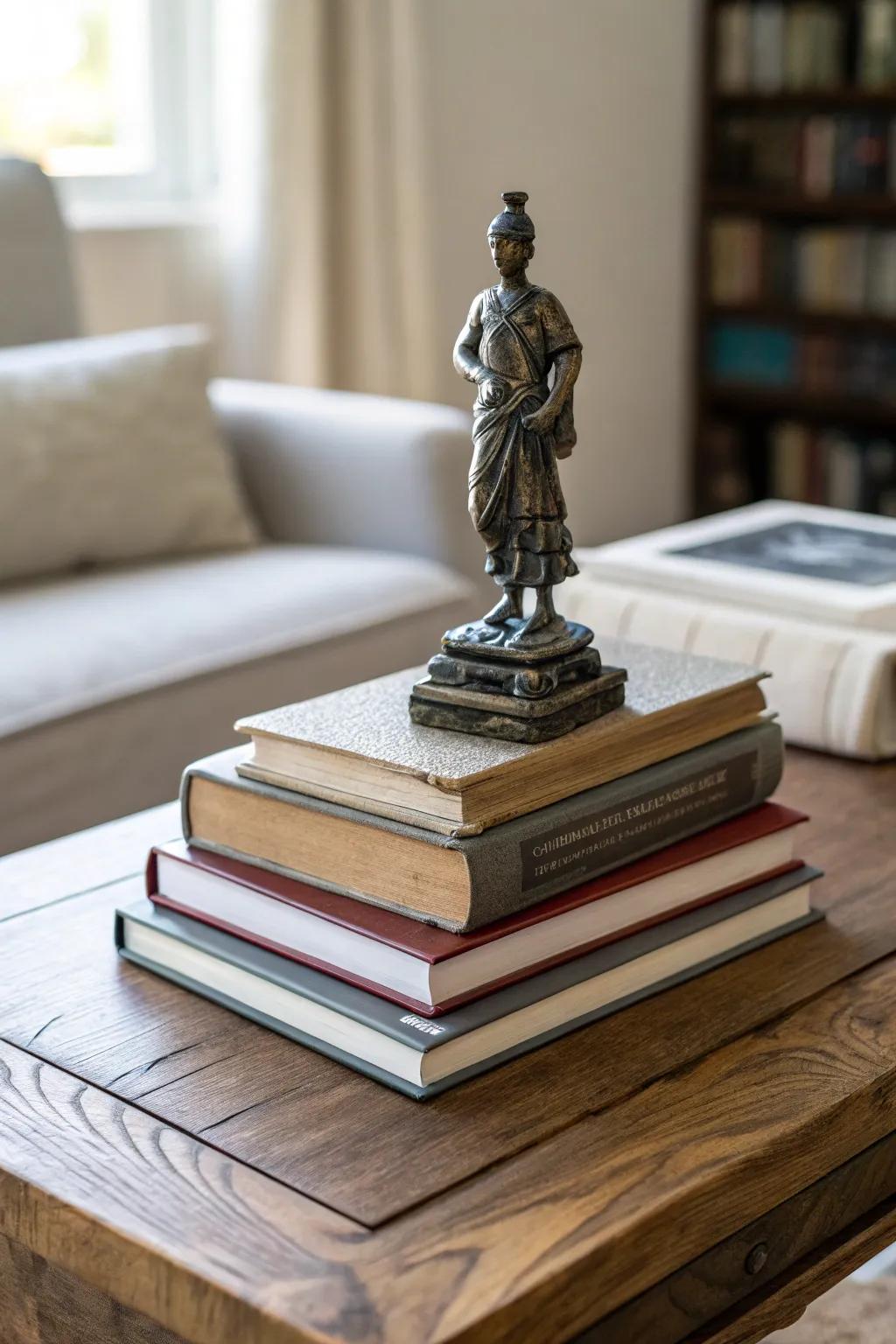 Sculptural segments contribute an artistic attribute to your arrangement.