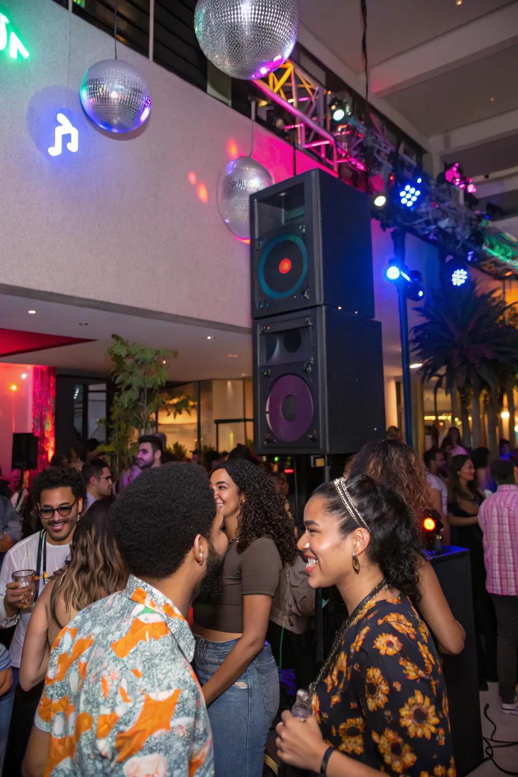 A customized music list creating the perfect party ambiance.