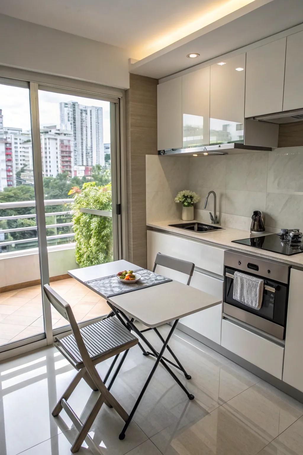 Multi-use furniture adapts to your cooking area's changing needs.