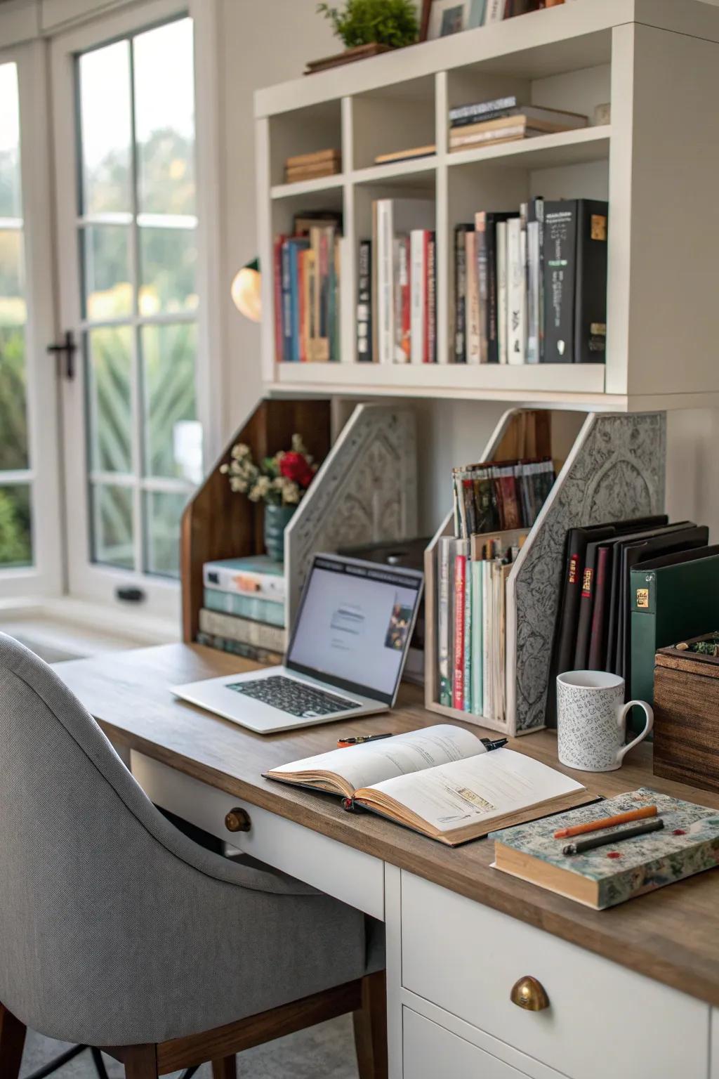 Bookends with concealed storage for added usability