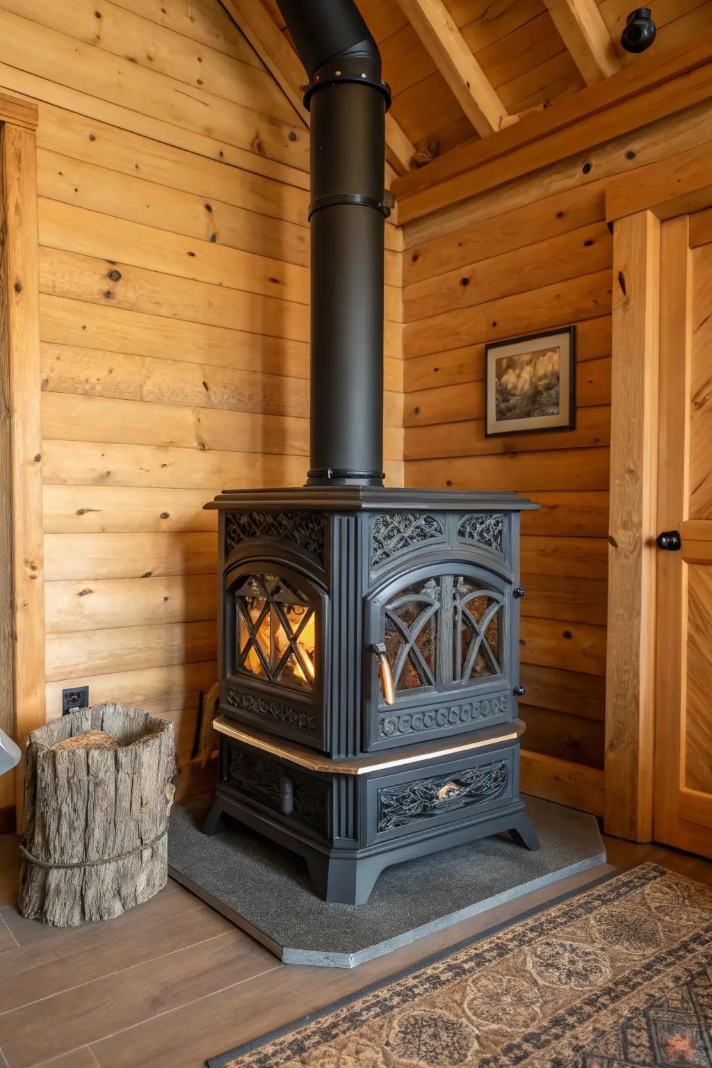 Symmetrical design delivers balance and harmony to your fireplace area.