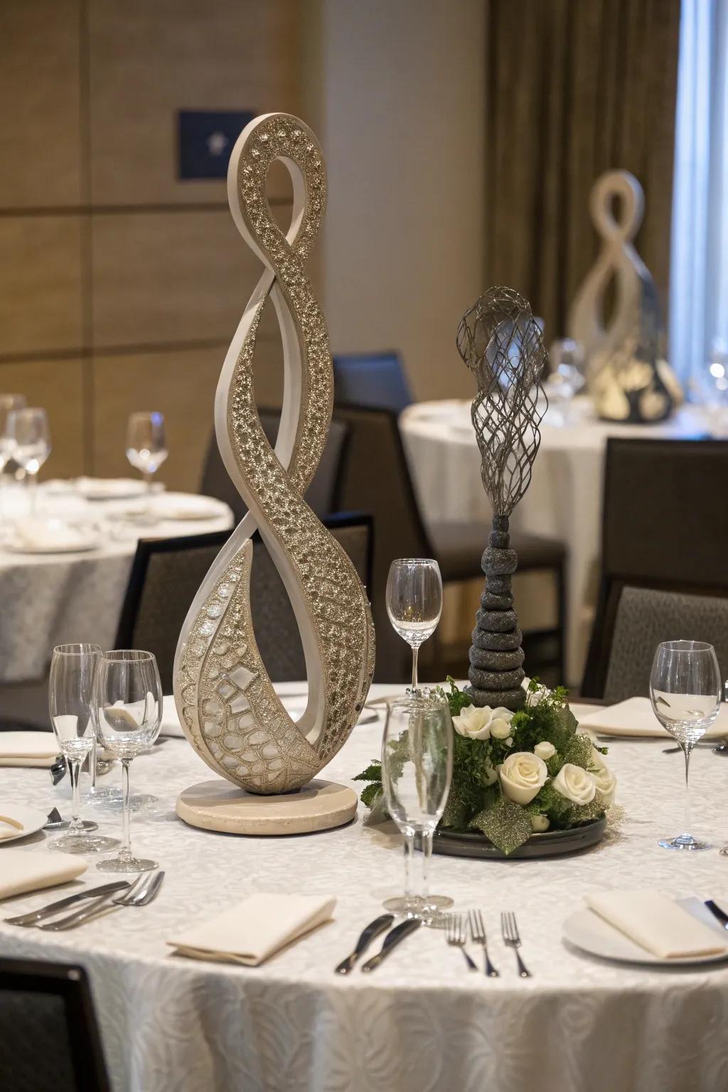 Artistic sculpture crafting a potent visual statement.