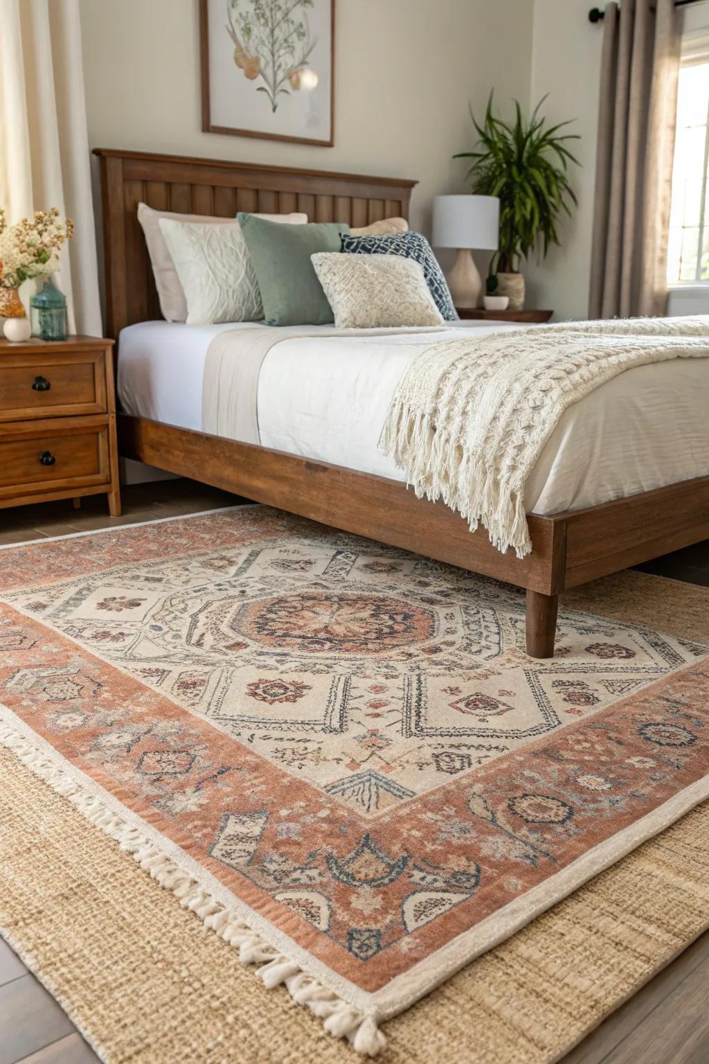 Textured floor coverings contribute comfort and cohesiveness.