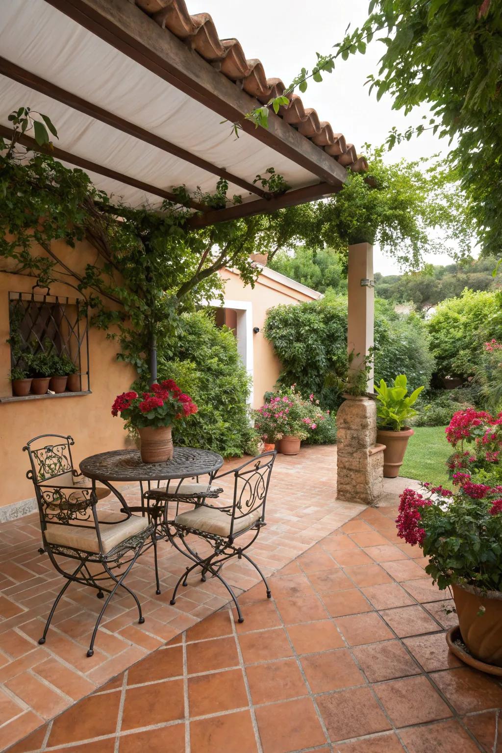 Mediterranean touches contribute warmth and style.