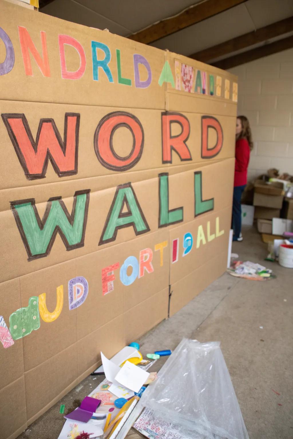 A sustainable vocabulary vista featuring recycled materials