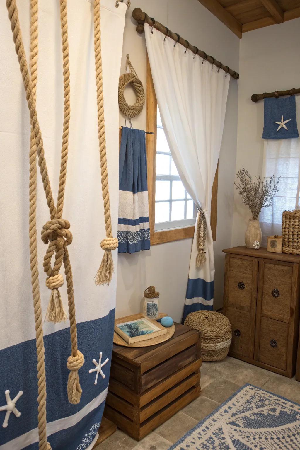 Ropes delivering countryside charm and maritime design.