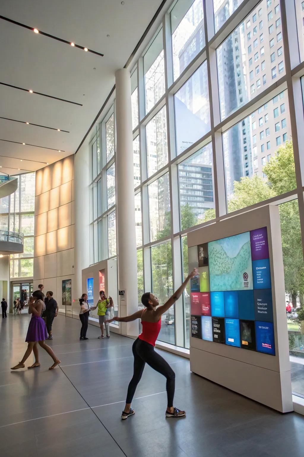 Interactive art sparks engagement and curiosity.