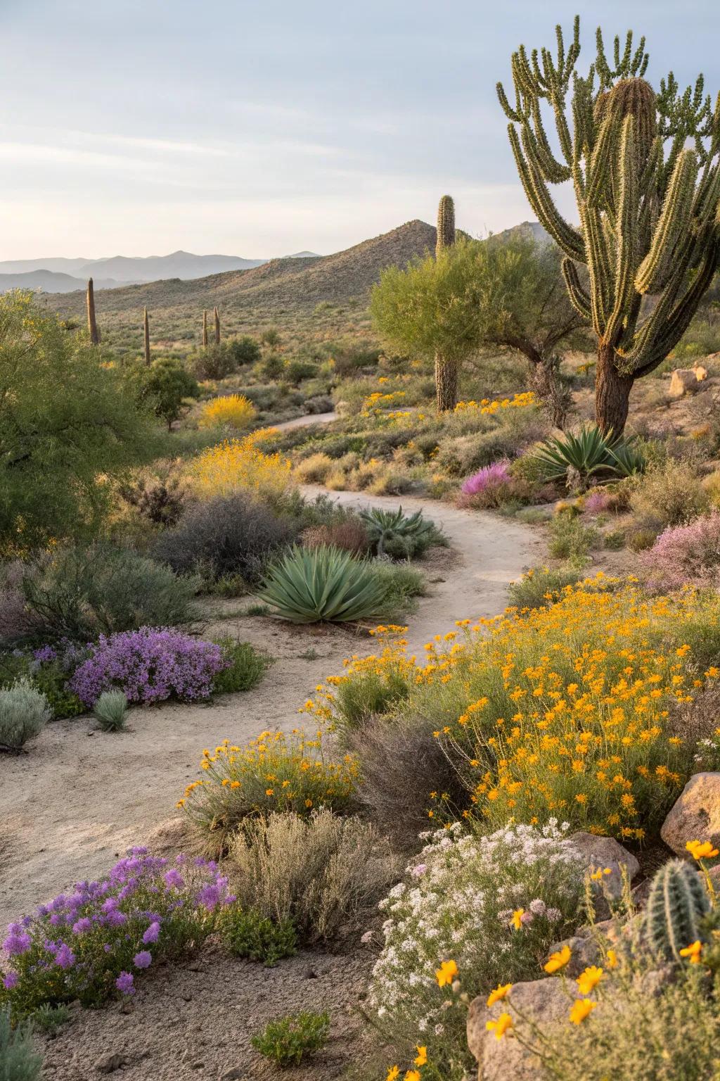 Native wildflowers give vibrant, low-water color to your space.