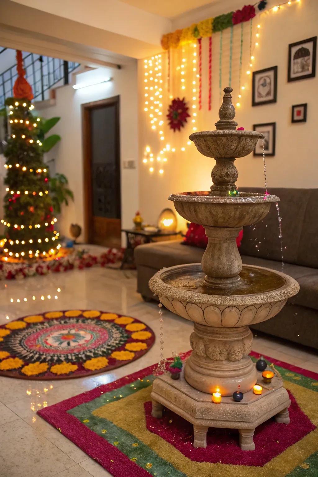 Water features bring calmness and elegance.
