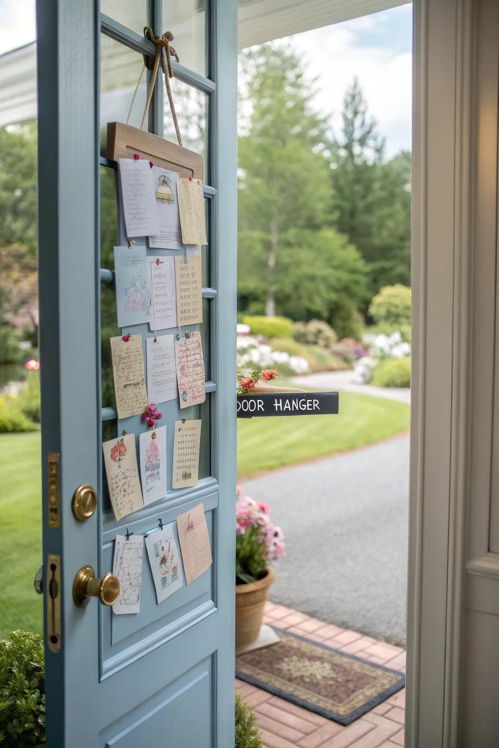 Communicate clearly with a handy message board door decoration.
