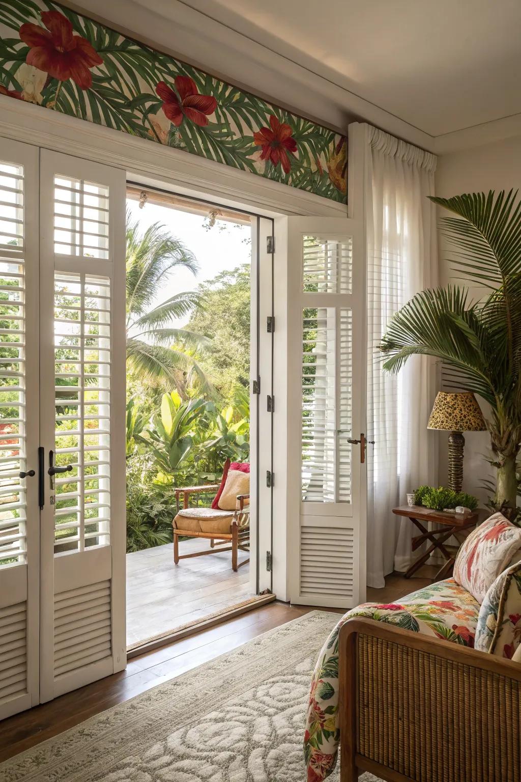 Contribute equatorial flair through shielded doors.