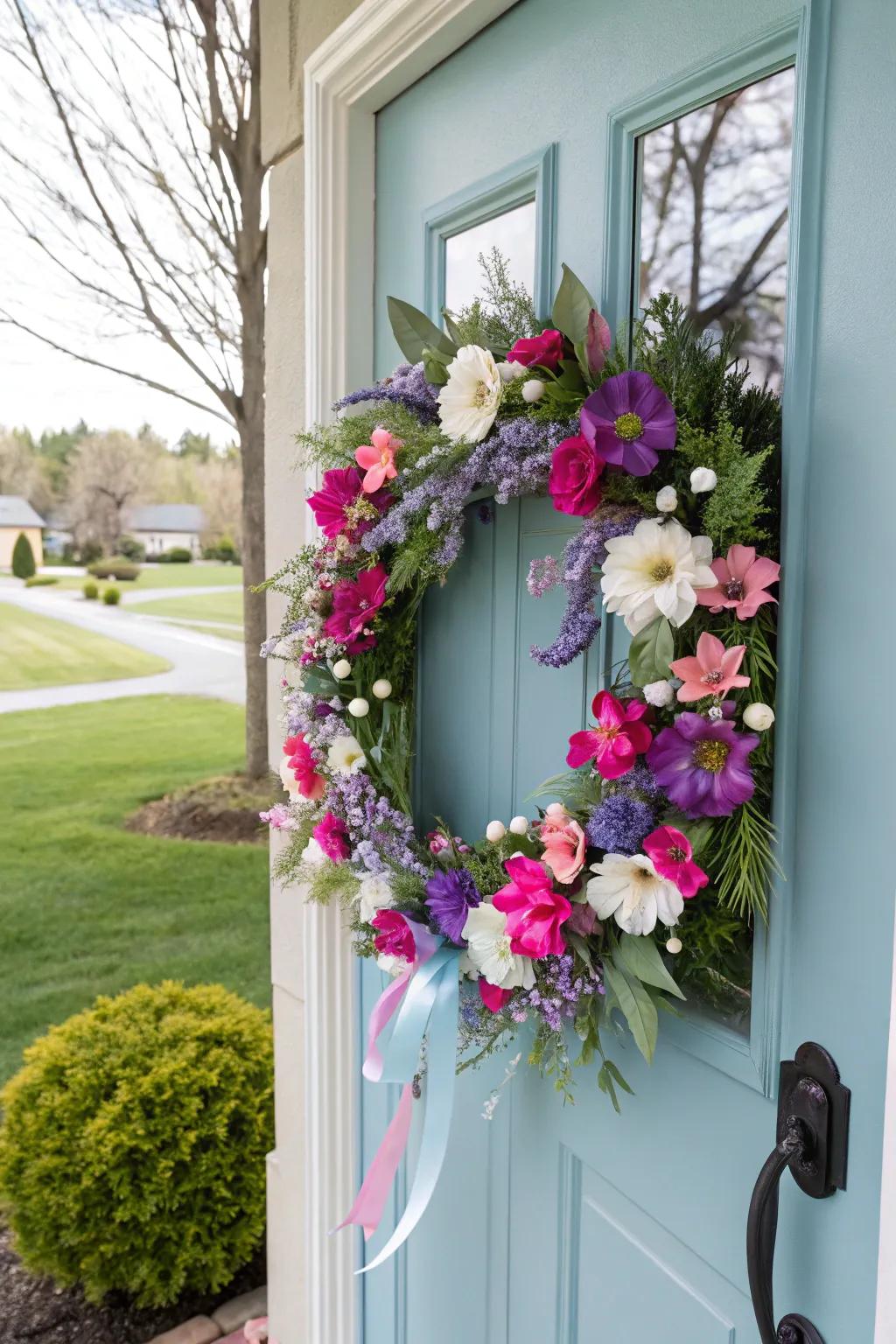 A spring bloom circlet infuses a vibrant and refined fascination.