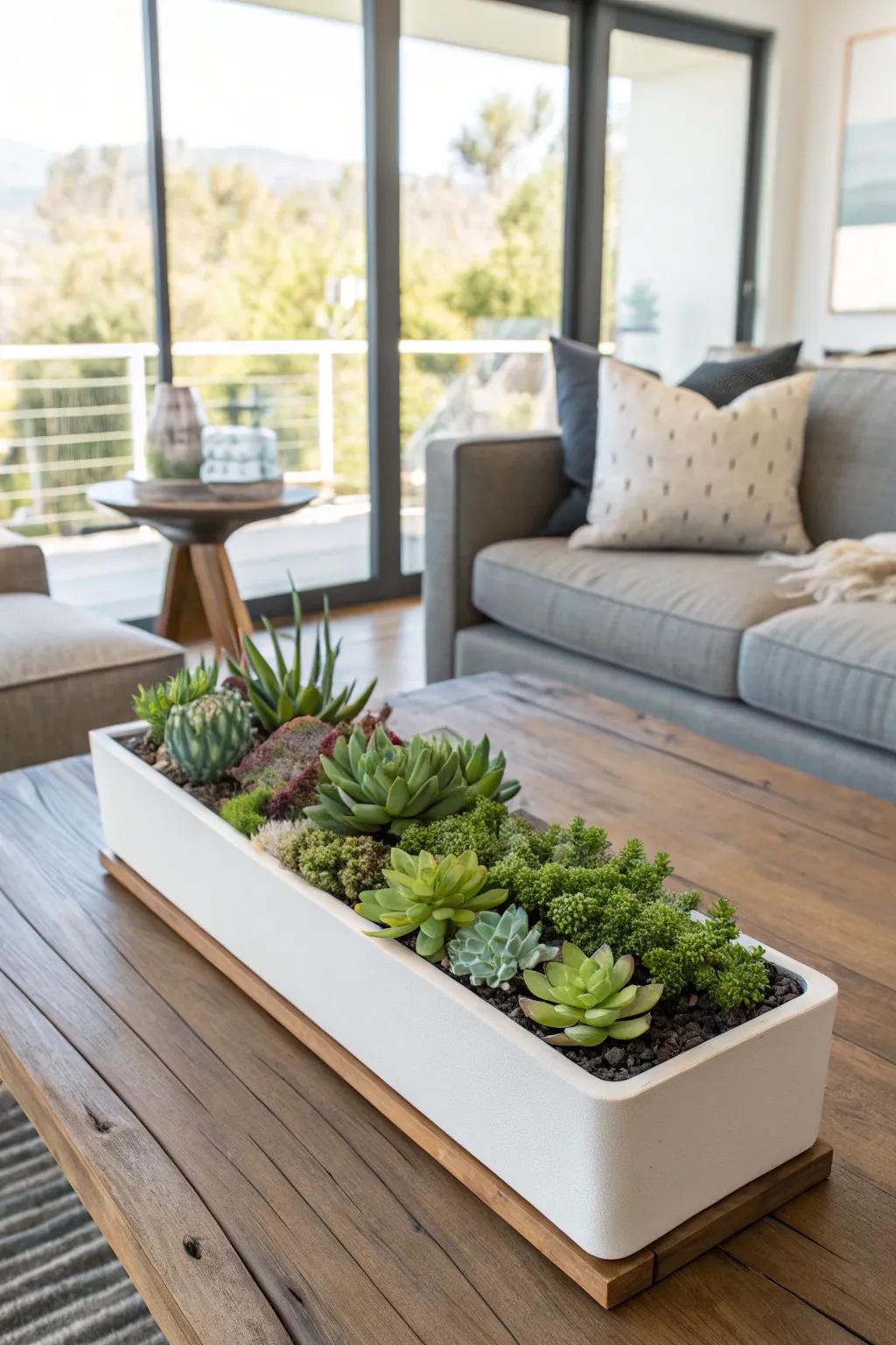 Fleshy planters propose a verdant solution with minimal upkeep.