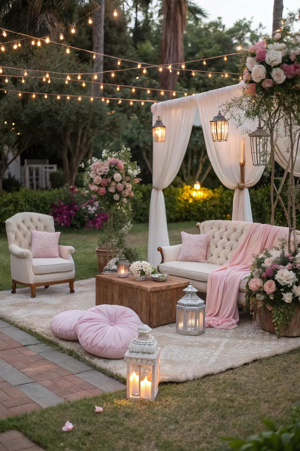 Dreamlike seating creates cozy, welcoming areas.