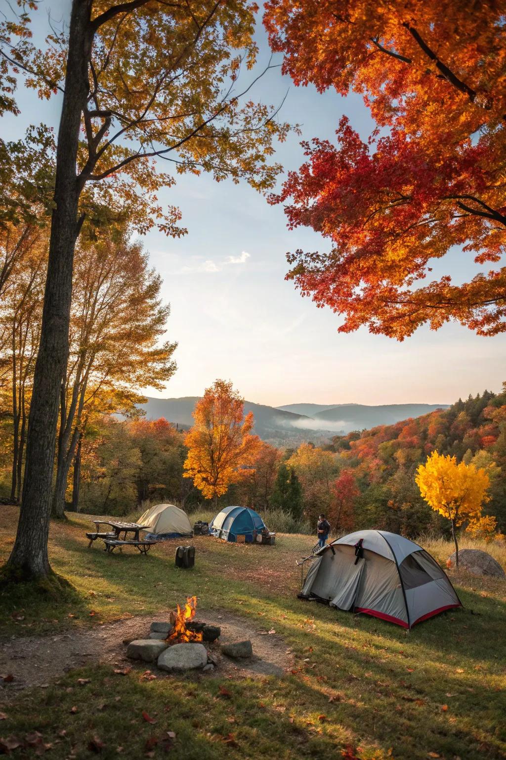 Camping journey for a birthday.