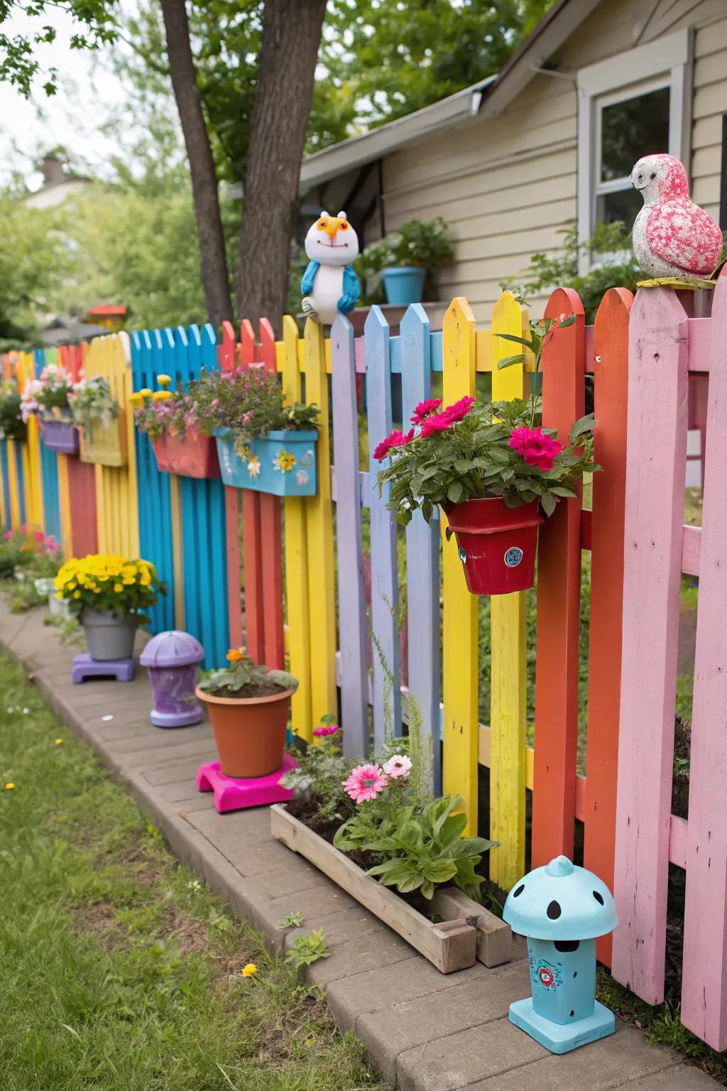 Pallet fences present a playful and budget-conscious alternative.