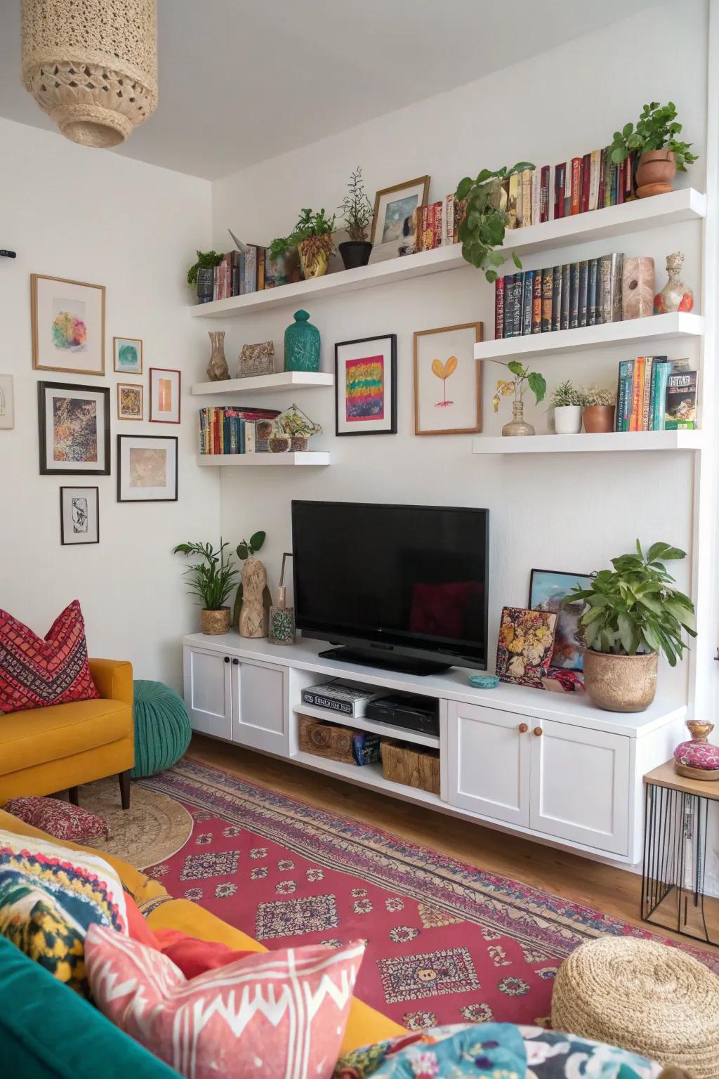Blend and coordinate decor for an assorted style on your wall mounts.