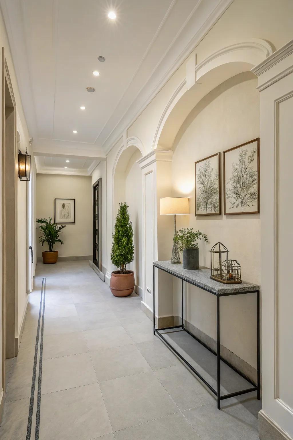 Minimalism within a foyer encourages a tranquil and enticing entrance.