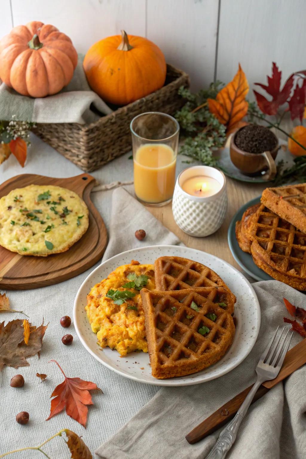 A delightful Friendsgiving brunch with seasonal favorites.