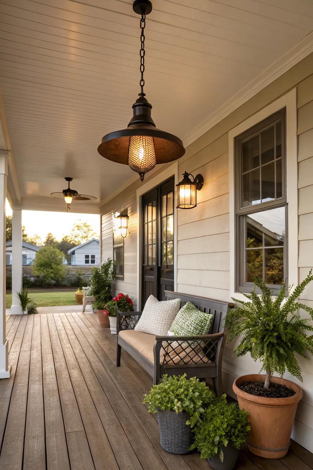 Craft a focal point with striking pendant lights.