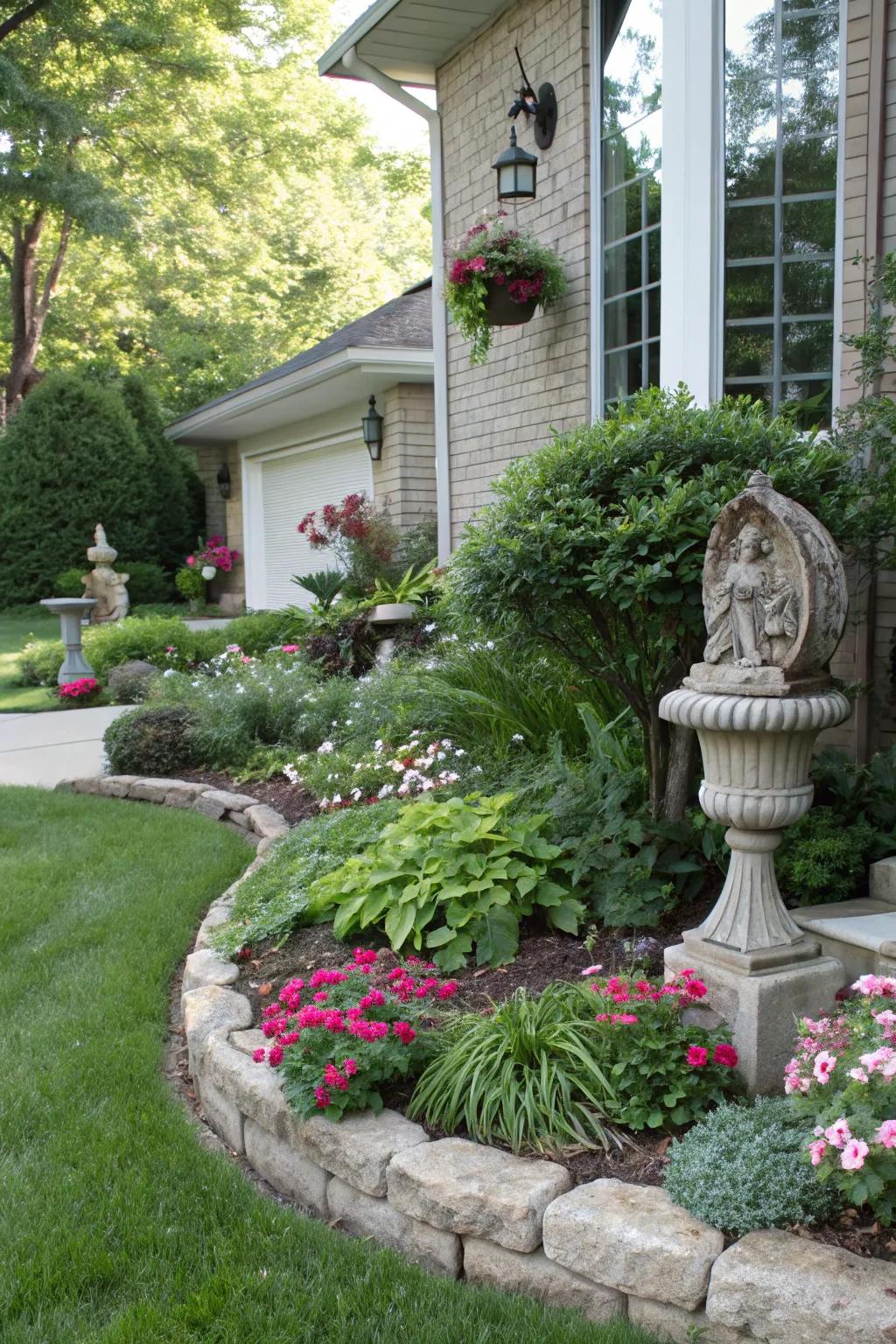 Art pieces personalize your berm's design.