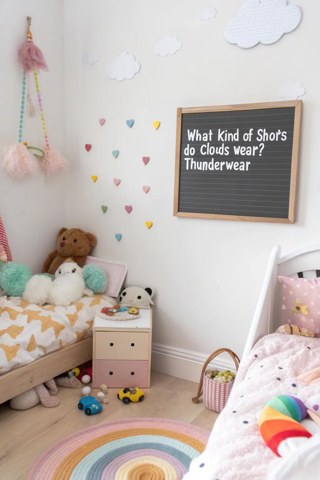 A whimsical addition that brightens up spaces for kids.