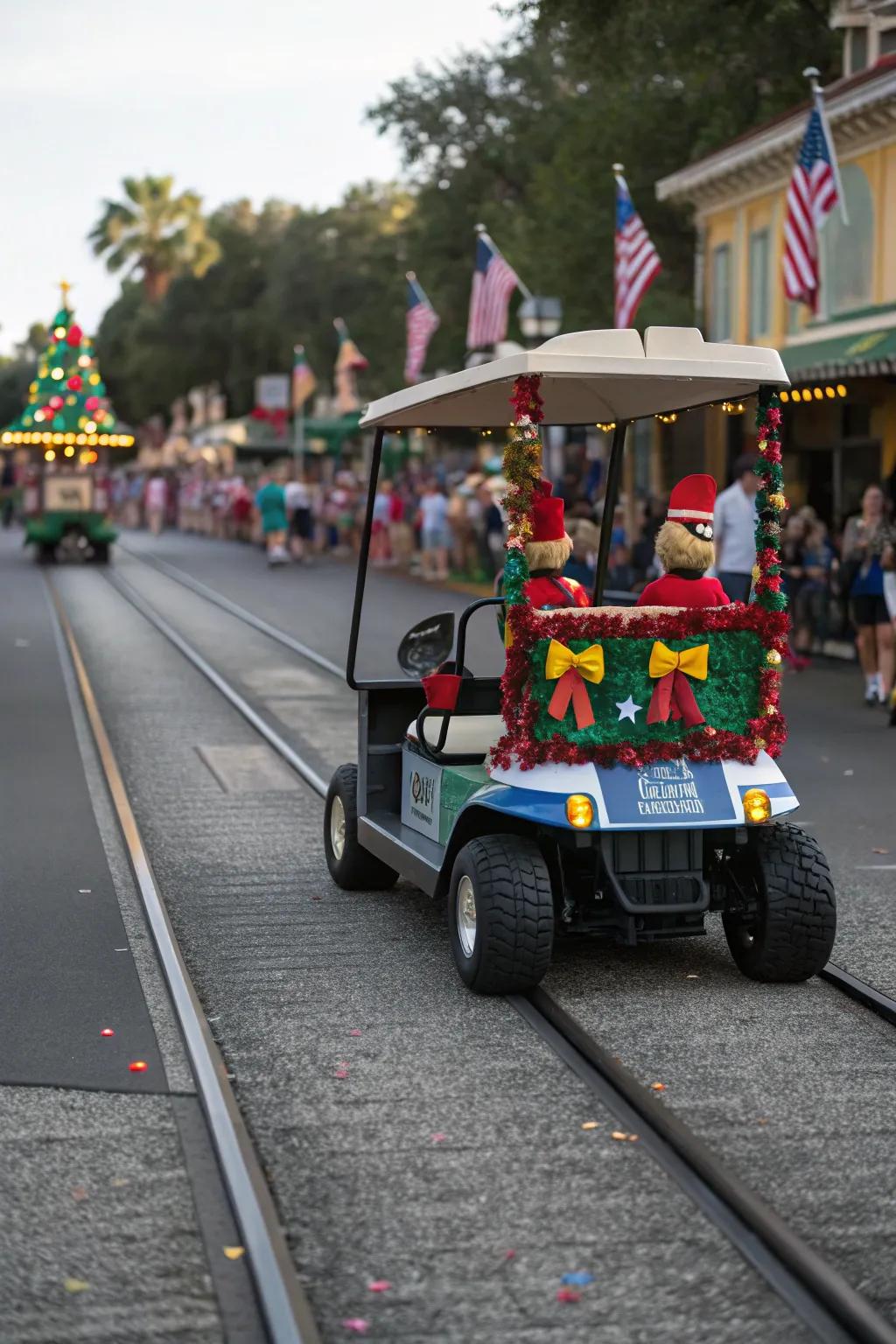 A holiday train cart ready to roll into holiday fun.