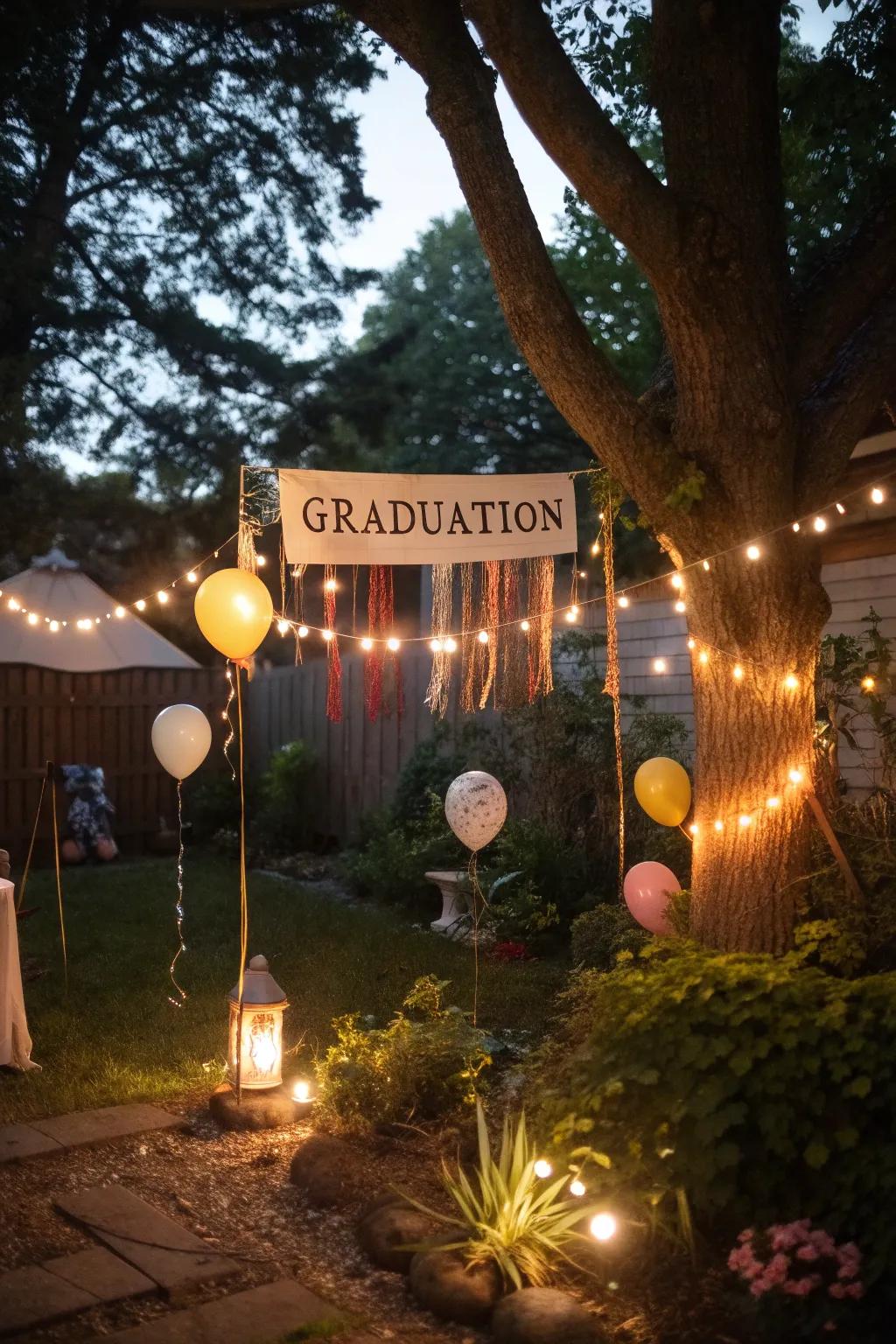A glowing display with illumination fixtures for an enchanting atmosphere.