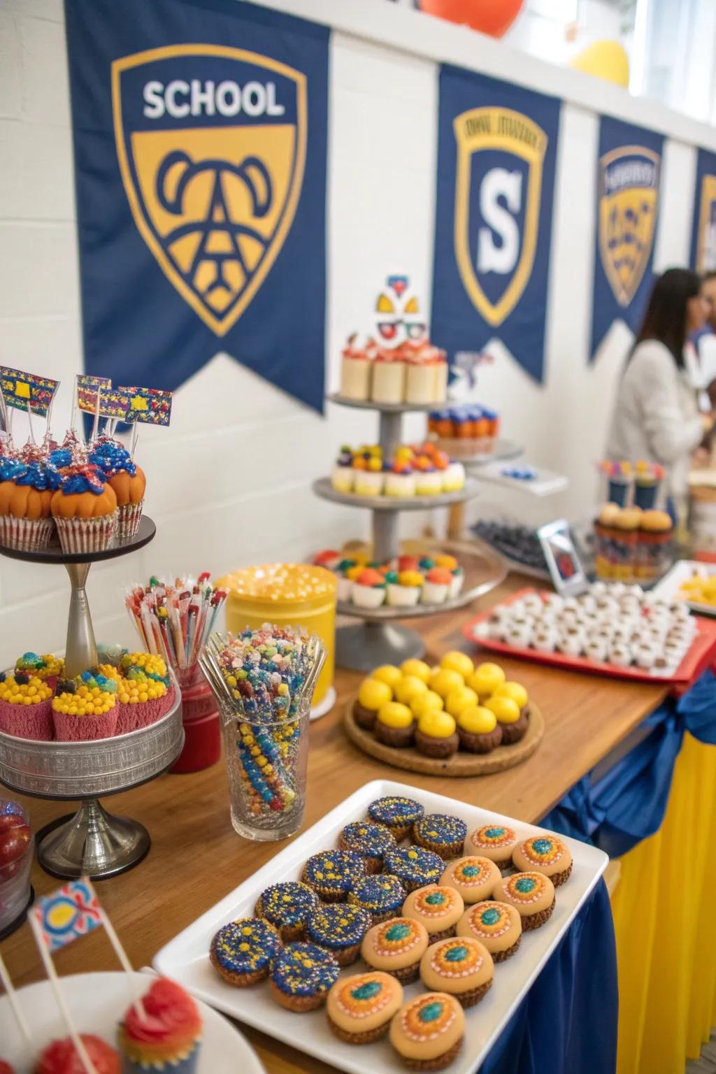 Indulge in sweetness: A themed dessert station guaranteed to please.