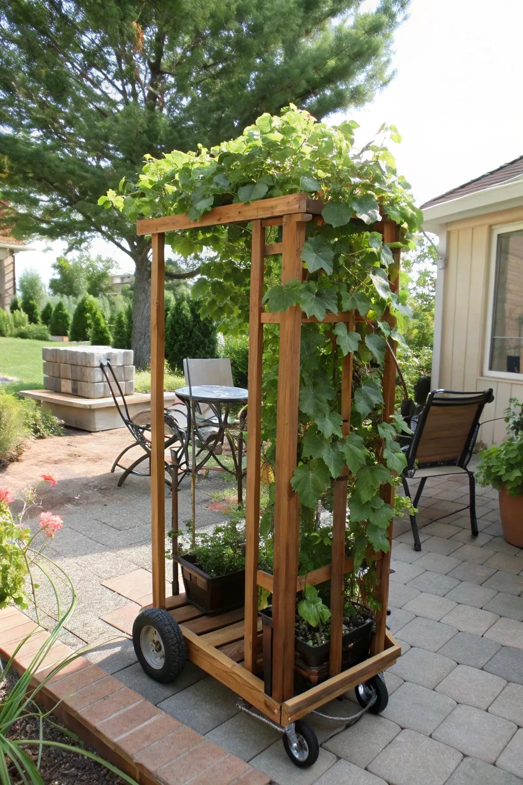 A versatile movable arbor for adaptable yard configurations.