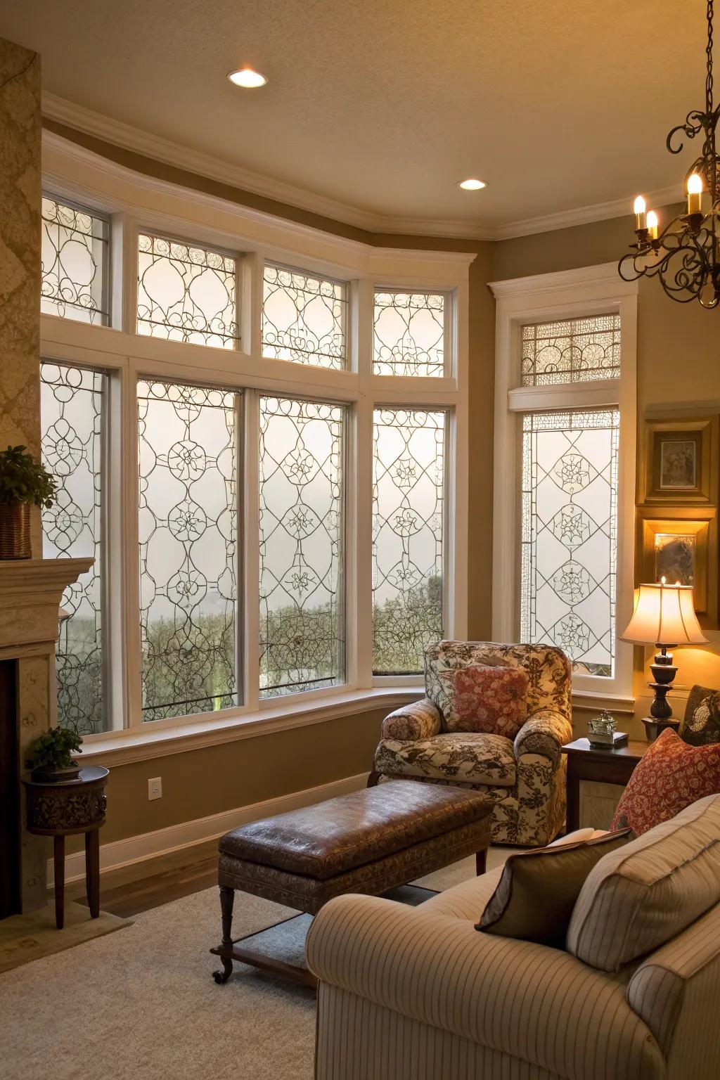 Frame covering enhances seclusion and adds a chic touch to your frames.