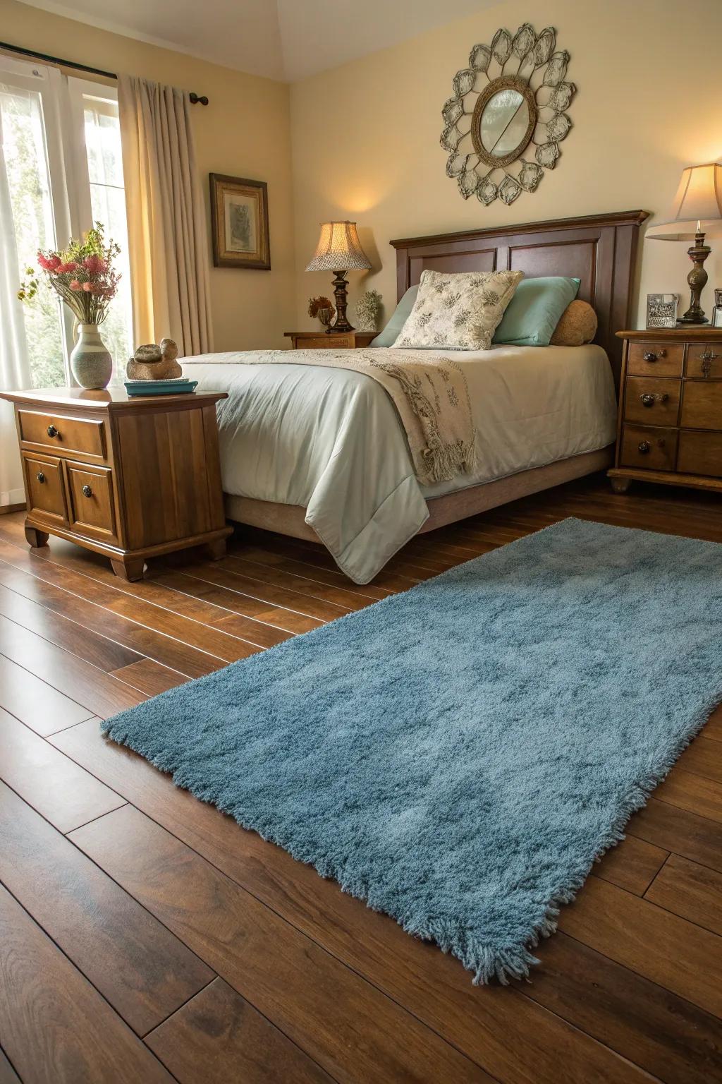 Area rugs bring comfort and style.