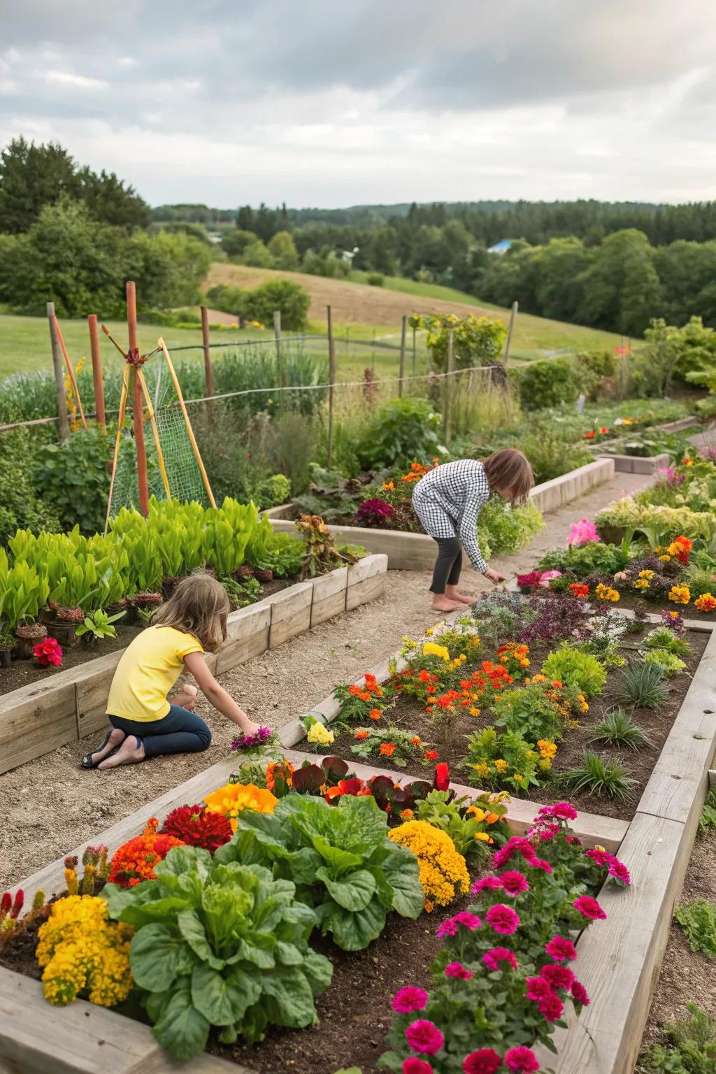 A kid-friendly garden sparks curiosity and learning.