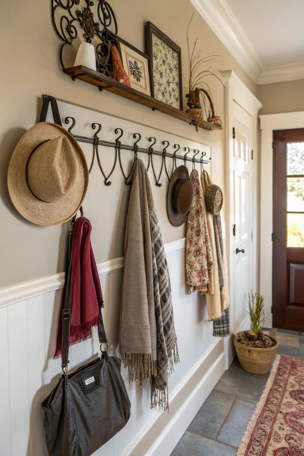 Decorative hangers: blending style and utility.