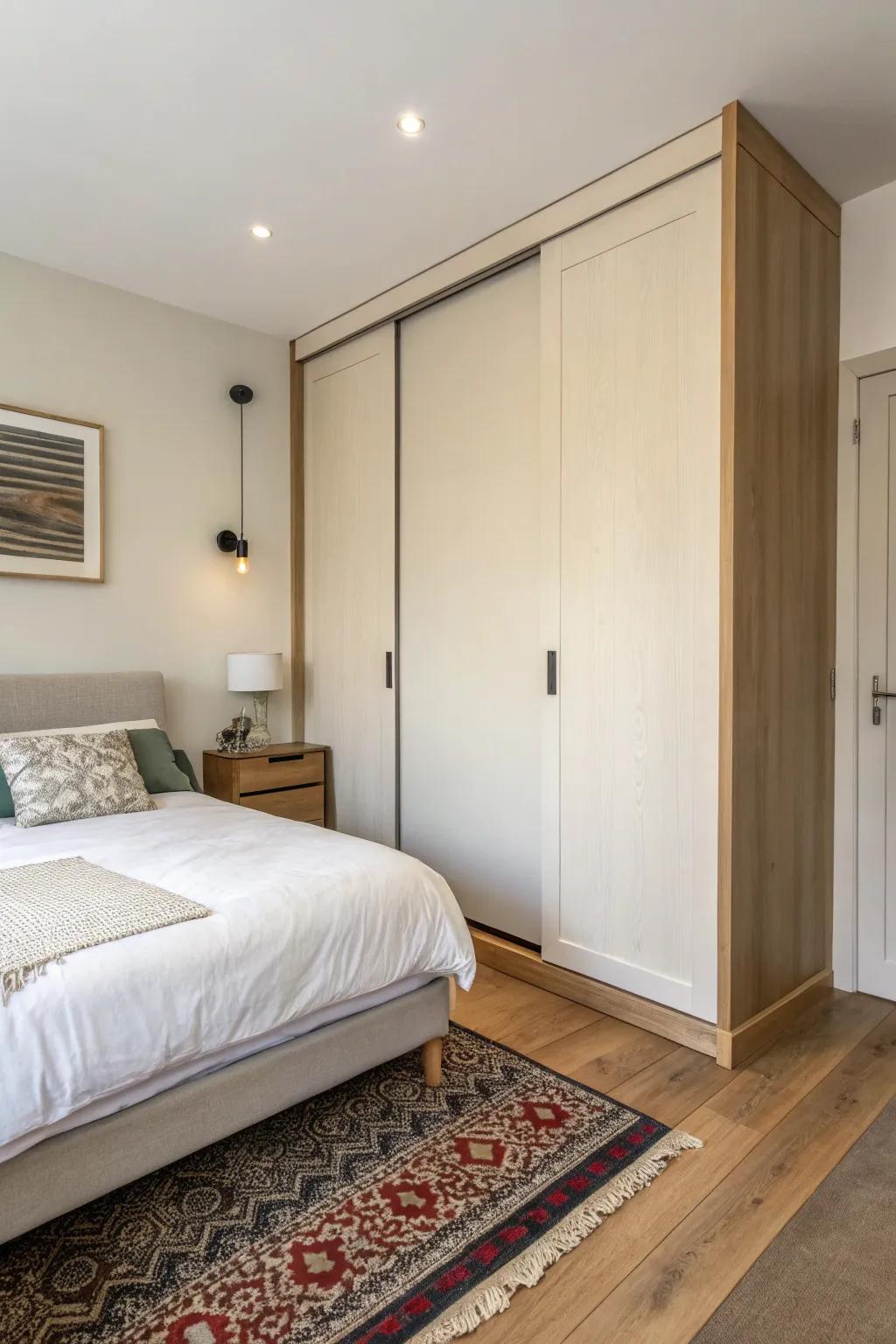 Recessed doors: polished and area-saving.