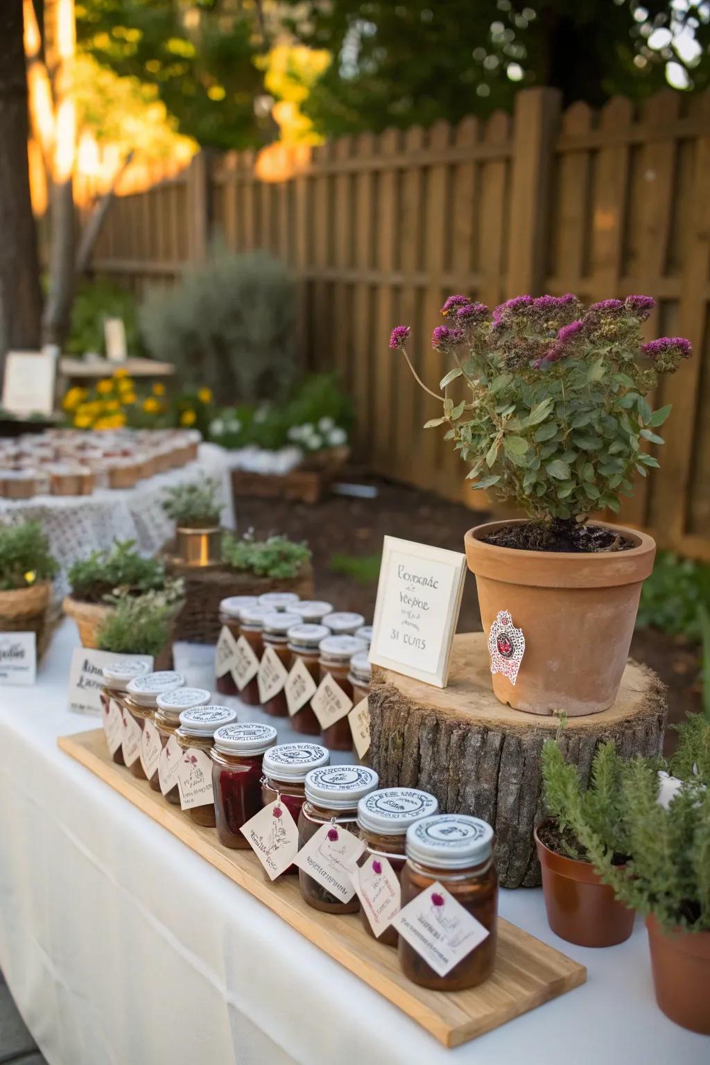 Unique wedding tokens add a thoughtful element for visitors.