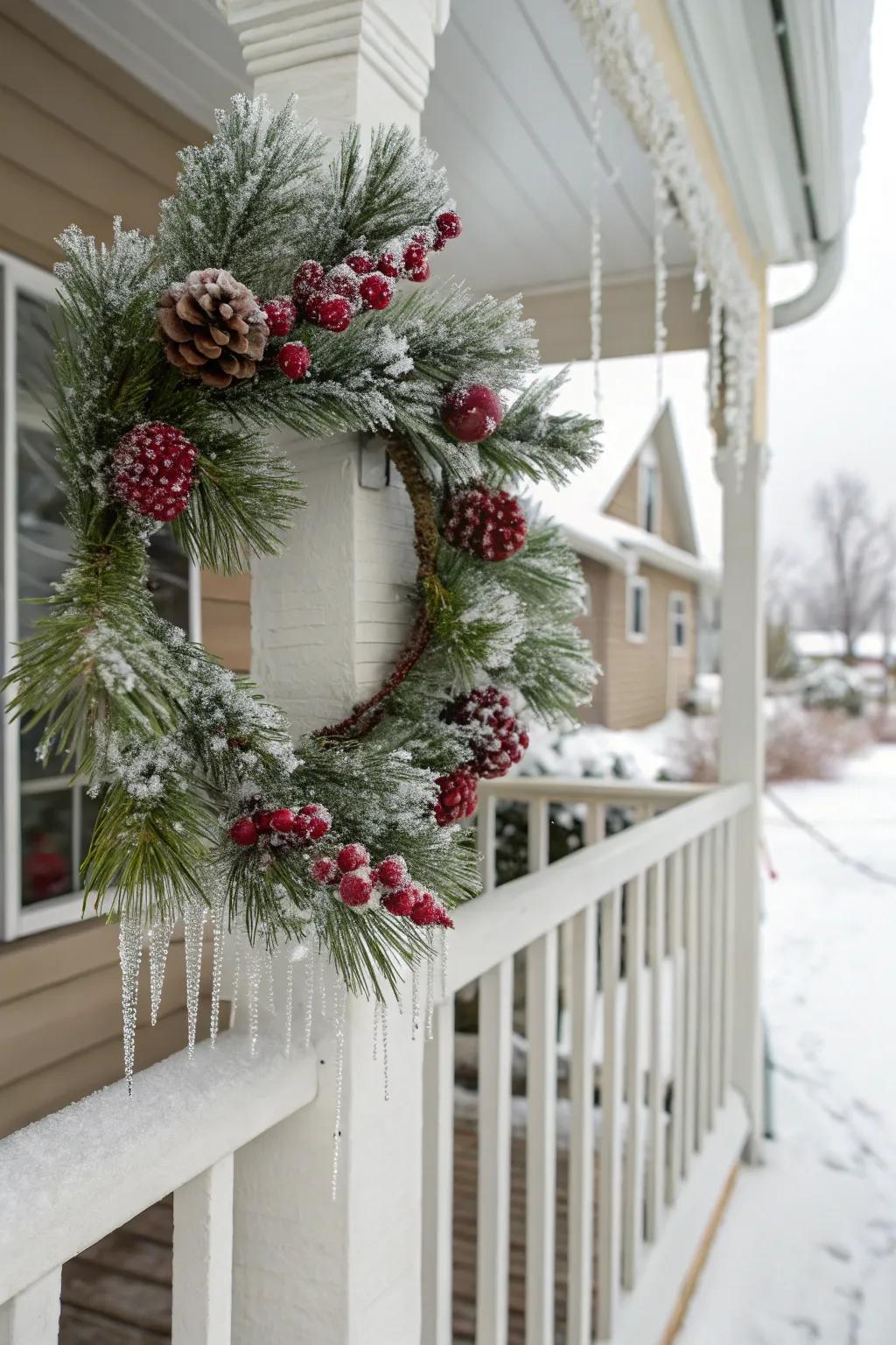 A timeless and joyous seasonal garland is made using iced berries.