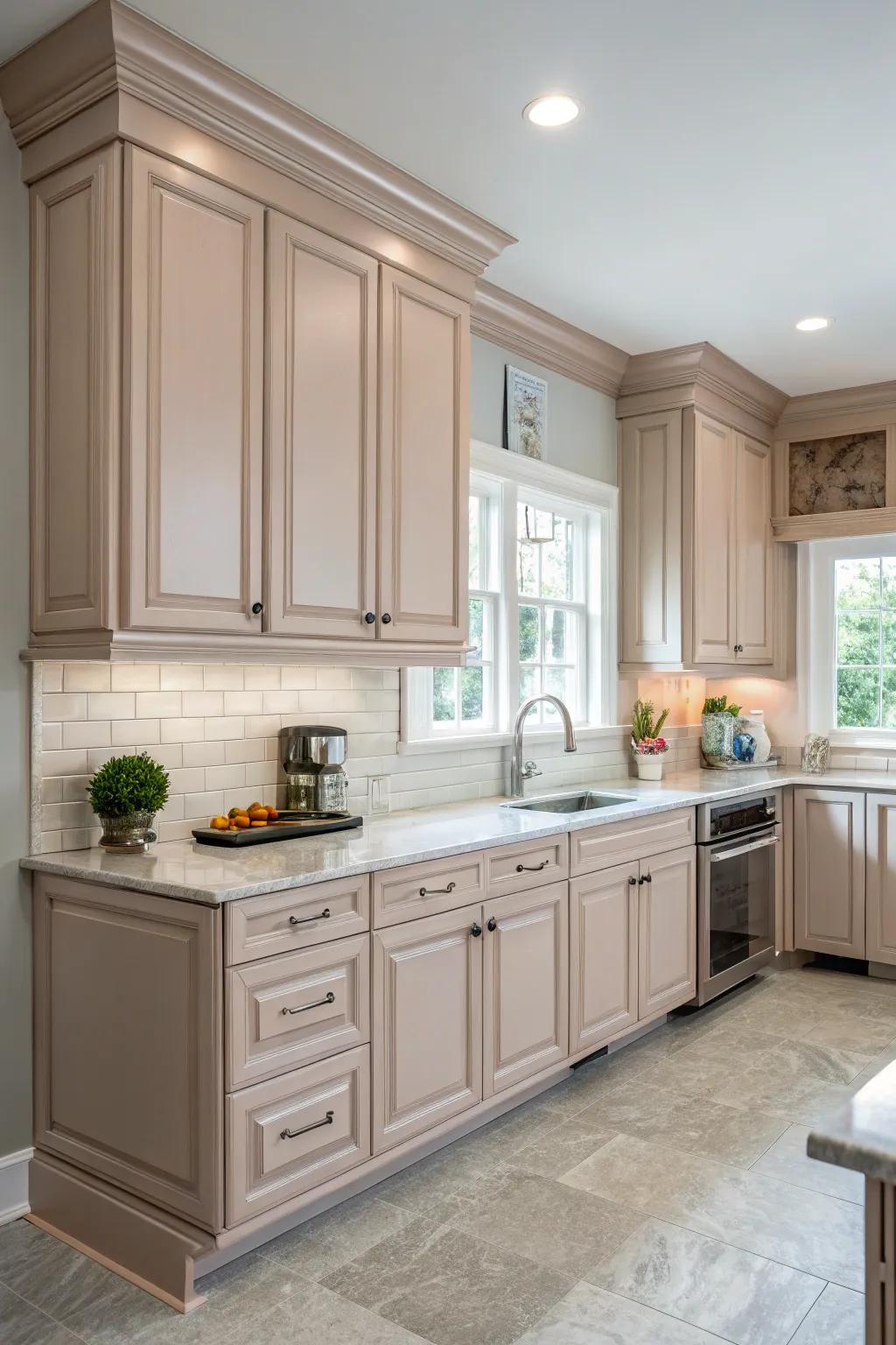 Color-coordinated trim enhances a seamless design.